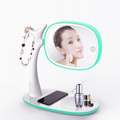 Ánh đèn chiếu khiên vinh quang, gương đôi vòng, sạc điện thoại di động, công chúa xinh đẹp có đèn pin